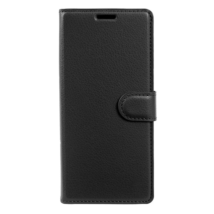 For Samsung Galaxy Z Fold5 5G Case Wallet Stand Litchi Texture Shockproof Leather Phone Cover - Black - 6