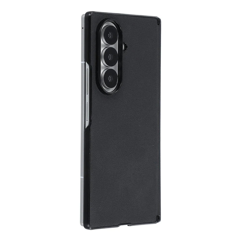 For Samsung Galaxy Z Fold8 Ultra Case Hinge Protection PU Leather + PC Scratch Resistant Phone Cover - Black - 4
