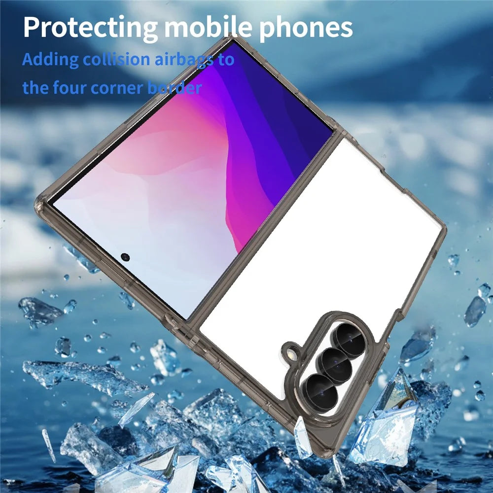 For Samsung Galaxy Z Fold8 Ultra Case TPU + Acrylic Phone Back Cover Anti Yellowing - Black - 5
