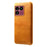 For Sony Xperia 1 VIII Case Calf Texture PU Leather Coated PC Phone Cover - Orange - 1