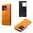 For Sony Xperia 1 VIII Case Calf Texture PU Leather Coated PC Phone Cover - Orange - 2