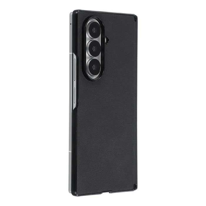 For Samsung Galaxy Z Fold7 5G Case Hinge Protection PU Leather + PC Scratch Resistant Phone Cover - Black - 4