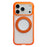For iPhone 17 Pro Max Case Magnetic Kickstand PC + TPU Airbag Shockproof Phone Cover with AI Button - Orange - 1