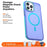 For iPhone 13 Pro Max Magnetic Case Color Blocking PC + TPU Anti-Fingerprint Phone Cover - Blue - 2