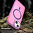For iPhone 15 Magnetic Case Color Blocking PC + TPU Anti-Fingerprint Phone Cover - Pink - 4