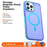 For iPhone 15 Pro Magnetic Case Color Blocking PC + TPU Anti-Fingerprint Phone Cover - Blue - 2