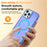 For iPhone 15 Pro Magnetic Case Color Blocking PC + TPU Anti-Fingerprint Phone Cover - Blue - 3