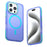 For iPhone 16 Pro Magnetic Case Color Blocking PC + TPU Anti-Fingerprint Phone Cover - Blue - 1