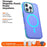 For iPhone 16 Pro Magnetic Case Color Blocking PC + TPU Anti-Fingerprint Phone Cover - Blue - 2