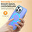For iPhone 16 Pro Magnetic Case Color Blocking PC + TPU Anti-Fingerprint Phone Cover - Blue - 3
