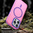 For iPhone 16 Pro Max Magnetic Case Color Blocking PC + TPU Anti-Fingerprint Phone Cover - Pink - 4