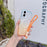 For iPhone 16 Magnetic Case with Hand Strap AI Touch Button Gradient Color TPU Phone Cover - Orange - 1
