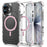 For iPhone 17 Magnetic Case Airbag Corner Shockproof Ripple TPU Phone Cover - Pink - 1