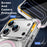 For iPhone 17 Pro Max Magnetic Case Airbag Corner Shockproof Ripple TPU Phone Cover - Pink - 4