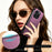 For iPhone 15 Pro Wallet Case External Card Slot Magnetic Closing Leather Phone Cover - Purple - 6