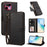 For Realme 16T 5G Case 4 Card Slots Wallet Stand PU Leather Phone Cover with Wrist Strap - Black - 1