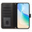 For Realme 16T 5G Case 4 Card Slots Wallet Stand PU Leather Phone Cover with Wrist Strap - Black - 3