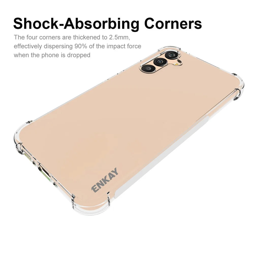 ENKAY HAT PRINCE TPU Phone Case for Samsung Galaxy A34 5G, Anti-slip Strip Edge Clear Thickened Corners Shockproof Phone Cover - 2