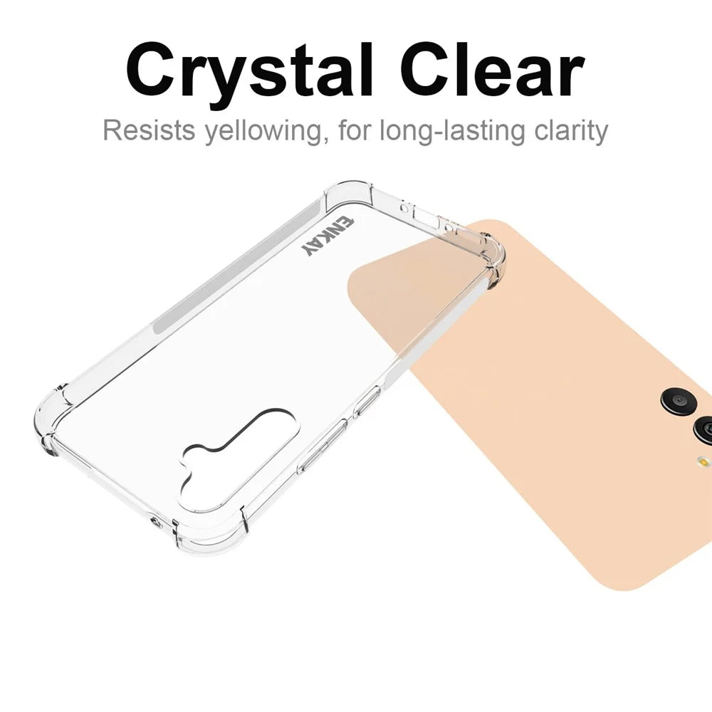 ENKAY HAT PRINCE TPU Phone Case for Samsung Galaxy A34 5G, Anti-slip Strip Edge Clear Thickened Corners Shockproof Phone Cover - 5