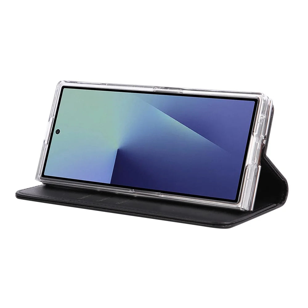 ABEEL For Samsung Galaxy Z Fold8 Ultra Case RFID Blocking Leather Flip Fold Phone Cover - Black - 3