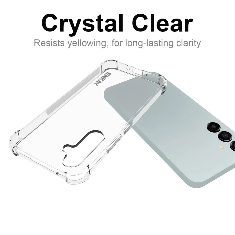 ENKAY HAT PRINCE For Samsung Galaxy A54 5G Shock-absorbed Thickened Corners TPU Cell Phone Case Anti-slip Strip Edge Clear Phone Cover - 5