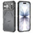 For iPhone 17 Magnetic Case Carbon Fiber Texture PC + TPU Corner Protection Phone Cover - Black - 3