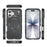 For iPhone 17 Magnetic Case Carbon Fiber Texture PC + TPU Corner Protection Phone Cover - Black - 4
