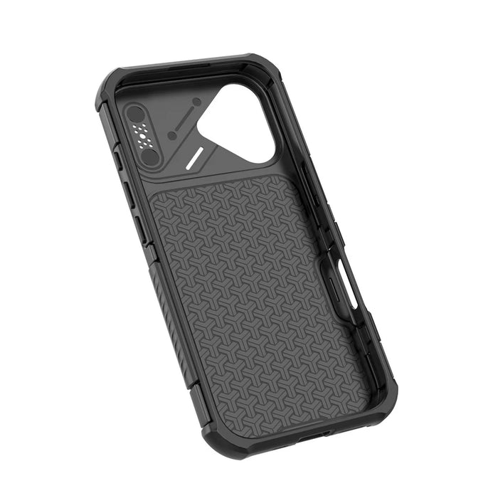 For iPhone 17 Magnetic Case Carbon Fiber Texture PC + TPU Corner Protection Phone Cover - Black - 6