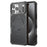 For iPhone 16 Pro Magnetic Case Carbon Fiber Texture PC + TPU Corner Protection Phone Cover - Black - 1