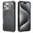 For iPhone 16 Pro Magnetic Case Carbon Fiber Texture PC + TPU Corner Protection Phone Cover - Black - 3