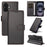 BETOPNICE 006 for iPhone 16 Case RFID Blocking Wallet Stand Leather Phone Cover with Wrist Strap - Black - 3