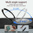 For iPhone 16 Case Rotating Magnetic Kickstand Carbon Fiber Texture TPU + PET + PC Phone Cover - Black - 4