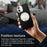 For iPhone 16 Case Rotating Magnetic Kickstand Carbon Fiber Texture TPU + PET + PC Phone Cover - Black - 6