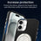 For iPhone 16 Case Rotating Magnetic Kickstand Carbon Fiber Texture TPU + PET + PC Phone Cover - Black - 7