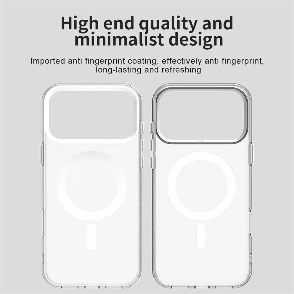 For iPhone 18 Pro Max / 17 Pro Max Magnetic Case Anti Drop Hybrid Phone Back Cover - White - 3