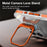 For iPhone 16 Pro Case Metal Camera Kickstand Shockproof Clear PC + TPU Phone Cover - Transparent Orange - 5