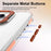 For iPhone 16 Pro Case Metal Camera Kickstand Shockproof Clear PC + TPU Phone Cover - Transparent Orange - 7