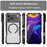 For iPhone 18 Pro Max  /  17 Pro Max Case Magnetic Case Hybrid Phone Cover Carbon Fiber - Black - 3