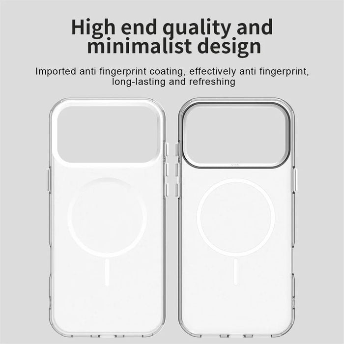 For iPhone 18 Pro Max / 17 Pro Max Magnetic Case PC + TPU + PET Air Cushion Shockproof Phone Cover - White - 4