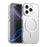 For iPhone 16 Pro Magnetic Case PC + TPU + PET Air Cushion Shockproof Phone Cover - White - 1