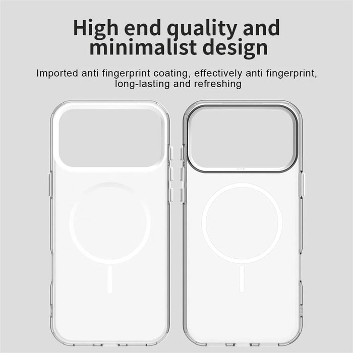 For iPhone 18 Pro / 17 Pro Magnetic Case PC + TPU + PET Air Cushion Shockproof Phone Cover - White - 4