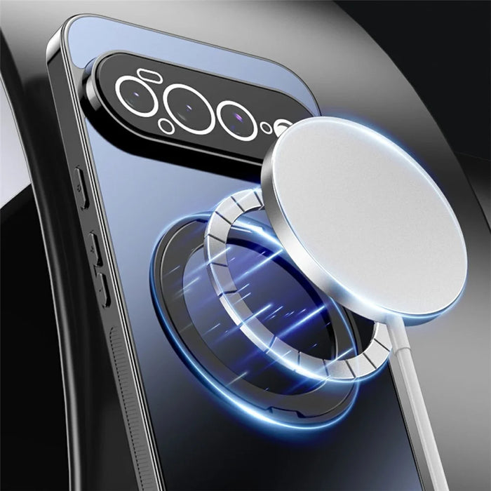 For Google Pixel 11 Case Magnetic Rotating Kickstand TPU Phone Cover with Full Lens Protection - Blue - 7