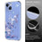 For iPhone 14 Plus Case Butterfly Floral Pattern Printing TPU Phone Back Cover - Violets - 6
