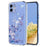 For iPhone 12 mini Case Butterfly Floral Pattern Printing TPU Phone Back Cover - Violets - 1