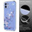 For iPhone 12 mini Case Butterfly Floral Pattern Printing TPU Phone Back Cover - Violets - 6