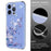 For iPhone 13 Pro Max Case Butterfly Floral Pattern Printing TPU Phone Back Cover - Violets - 6