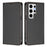 For Samsung Galaxy S24 Ultra Leather Wallet Case Magnetic Closure RFID Blocking Phone Cover - Black - 1