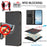 For Samsung Galaxy S24 Ultra Leather Wallet Case Magnetic Closure RFID Blocking Phone Cover - Black - 5