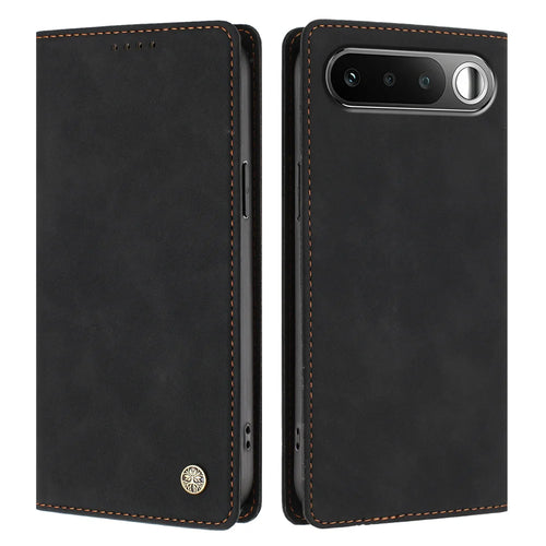 For Realme 16 5G Case HX RFID Blocking Wallet Stand Leather Flip Phone Cover - Black - 1