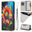 For Realme 16 5G Wallet Case Pattern Printing PU Leather Phone Cover with Lanyard - Sunflower - 3